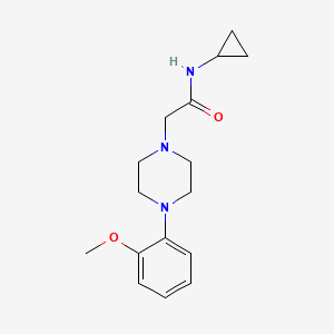 molecular formula C16H23N3O2 B5438068 N-cyclopropyl-2-[4-(2-methoxyphenyl)piperazin-1-yl]acetamide 