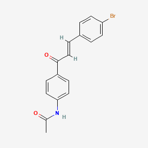 molecular formula C17H14BrNO2 B5438092 N-[4-[(E)-3-(4-bromophenyl)prop-2-enoyl]phenyl]acetamide 