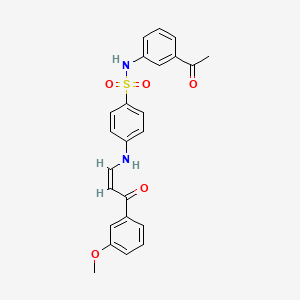 molecular formula C24H22N2O5S B5438304 N-(3-acetylphenyl)-4-[[(Z)-3-(3-methoxyphenyl)-3-oxoprop-1-enyl]amino]benzenesulfonamide 