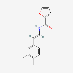 molecular formula C15H15NO2 B5438365 N-[(E)-2-(3,4-dimethylphenyl)ethenyl]furan-2-carboxamide 