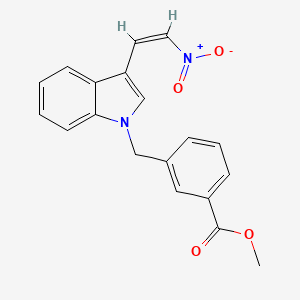 molecular formula C19H16N2O4 B5438421 methyl 3-[[3-[(Z)-2-nitroethenyl]indol-1-yl]methyl]benzoate 