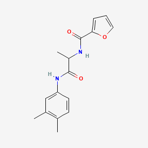 molecular formula C16H18N2O3 B5438494 N-[1-(3,4-dimethylanilino)-1-oxopropan-2-yl]furan-2-carboxamide 