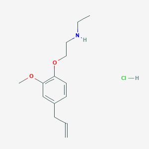 molecular formula C14H22ClNO2 B5438575 N-ethyl-2-(2-methoxy-4-prop-2-enylphenoxy)ethanamine;hydrochloride 