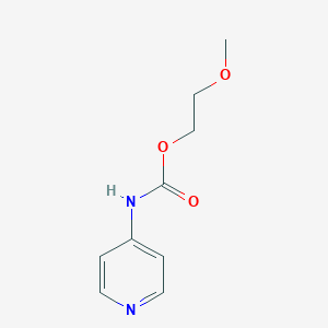 molecular formula C9H12N2O3 B054386 2-Methoxyethyl 4-pyridinylcarbamate CAS No. 117652-48-9