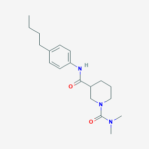 molecular formula C19H29N3O2 B5438688 N~3~-(4-butylphenyl)-N~1~,N~1~-dimethylpiperidine-1,3-dicarboxamide 