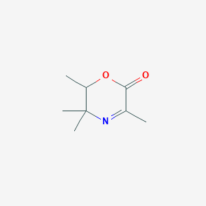 molecular formula C8H13NO2 B054388 2,3,3,5-Tetramethyl-2H-1,4-oxazin-6-one CAS No. 114581-80-5