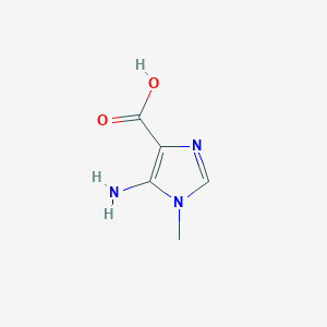 molecular formula C5H7N3O2 B054390 5-Amino-1-methyl-1H-imidazole-4-carboxylic acid CAS No. 112277-40-4