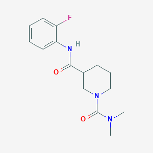 molecular formula C15H20FN3O2 B5439012 N~3~-(2-fluorophenyl)-N~1~,N~1~-dimethylpiperidine-1,3-dicarboxamide 