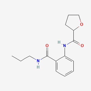 molecular formula C15H20N2O3 B5439070 N-[2-(propylcarbamoyl)phenyl]oxolane-2-carboxamide 