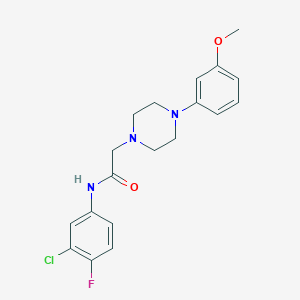 molecular formula C19H21ClFN3O2 B5439096 N-(3-chloro-4-fluorophenyl)-2-[4-(3-methoxyphenyl)piperazin-1-yl]acetamide 