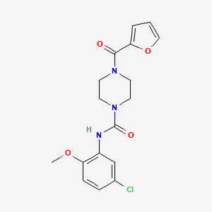 molecular formula C17H18ClN3O4 B5439200 N-(5-chloro-2-methoxyphenyl)-4-(furan-2-carbonyl)piperazine-1-carboxamide 