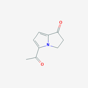 molecular formula C9H9NO2 B054397 5-Acetyl-2,3-dihydro-1H-pyrrolizin-1-one CAS No. 118097-03-3