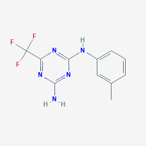 molecular formula C11H10F3N5 B5439737 N-m-tolyl-6-trifluoromethyl-[1,3,5]triazine-2,4-diamine 