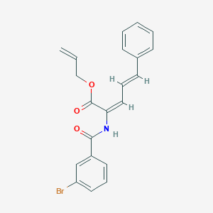 molecular formula C21H18BrNO3 B5439866 prop-2-enyl (2E,4E)-2-[(3-bromobenzoyl)amino]-5-phenylpenta-2,4-dienoate 