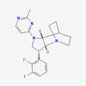 molecular formula C20H22F2N4 B5440018 (2R,3R,6R)-3-(2,3-difluorophenyl)-5-(2-methylpyrimidin-4-yl)-1,5-diazatricyclo[5.2.2.02,6]undecane 