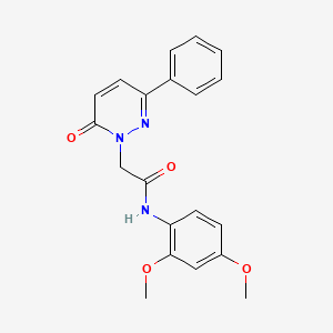 molecular formula C20H19N3O4 B5440034 N-(2,4-dimethoxyphenyl)-2-(6-oxo-3-phenylpyridazin-1(6H)-yl)acetamide 