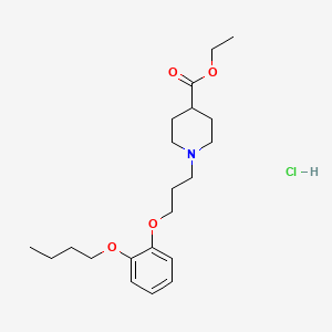 molecular formula C21H34ClNO4 B5440363 Ethyl 1-[3-(2-butoxyphenoxy)propyl]piperidine-4-carboxylate;hydrochloride 
