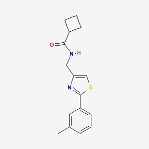 molecular formula C16H18N2OS B5440423 N-{[2-(3-METHYLPHENYL)-13-THIAZOL-4-YL]METHYL}CYCLOBUTANECARBOXAMIDE 