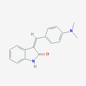 molecular formula C17H16N2O B544048 3-(4-(Dimethylamino)benzylidene)-1,3-dihydro-2H-indol-2-one CAS No. 5812-07-7