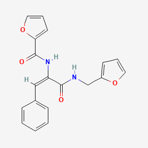 molecular formula C19H16N2O4 B5440581 N-[(E)-3-(furan-2-ylmethylamino)-3-oxo-1-phenylprop-1-en-2-yl]furan-2-carboxamide 