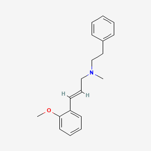 molecular formula C19H23NO B5440657 Benzeneethanamine,N-[3-(2-methoxyphenyl)-2-propenyl]-N-methyl- 