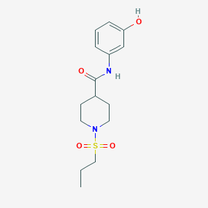 molecular formula C15H22N2O4S B5440670 N-(3-hydroxyphenyl)-1-propylsulfonylpiperidine-4-carboxamide 