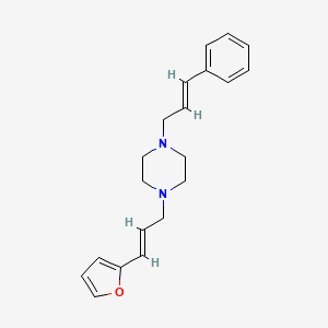 molecular formula C20H24N2O B5440741 1-[(E)-3-(furan-2-yl)prop-2-enyl]-4-[(E)-3-phenylprop-2-enyl]piperazine 