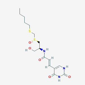 molecular formula C16H25N3O5S2 B054409 n-Pentylsparsomycin CAS No. 114991-34-3