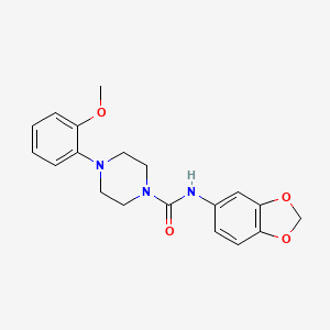 molecular formula C19H21N3O4 B5441053 N-(1,3-benzodioxol-5-yl)-4-(2-methoxyphenyl)piperazine-1-carboxamide 