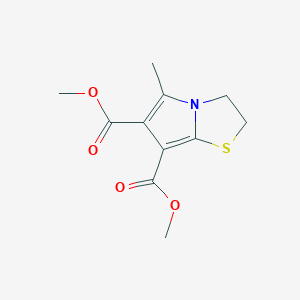 molecular formula C11H13NO4S B054415 Dimethyl 5-methyl-2,3-dihydropyrrolo[2,1-b][1,3]thiazole-6,7-dicarboxylate CAS No. 114199-26-7