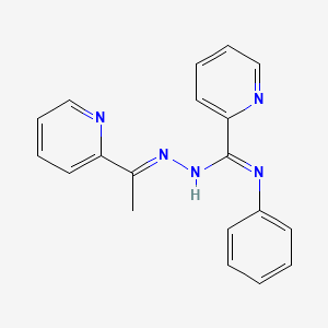 molecular formula C19H17N5 B5441540 N'-phenyl-N-[(E)-1-pyridin-2-ylethylideneamino]pyridine-2-carboximidamide 