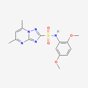 molecular formula C15H17N5O4S B5441552 N-(2,5-dimethoxyphenyl)-5,7-dimethyl-[1,2,4]triazolo[1,5-a]pyrimidine-2-sulfonamide 