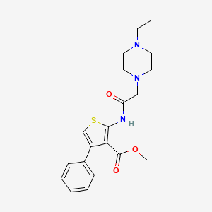 molecular formula C20H25N3O3S B5441896 METHYL 2-[2-(4-ETHYLPIPERAZIN-1-YL)ACETAMIDO]-4-PHENYLTHIOPHENE-3-CARBOXYLATE 