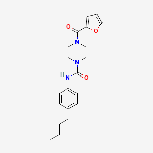 molecular formula C20H25N3O3 B5441984 N-(4-butylphenyl)-4-(furan-2-carbonyl)piperazine-1-carboxamide 