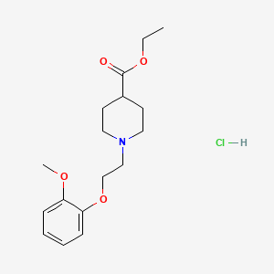molecular formula C17H26ClNO4 B5442247 Ethyl 1-[2-(2-methoxyphenoxy)ethyl]piperidine-4-carboxylate;hydrochloride 