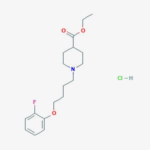molecular formula C18H27ClFNO3 B5443002 Ethyl 1-[4-(2-fluorophenoxy)butyl]piperidine-4-carboxylate;hydrochloride 