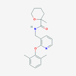 molecular formula C21H26N2O3 B5443892 N-{[2-(2,6-dimethylphenoxy)pyridin-3-yl]methyl}-2-methyltetrahydro-2H-pyran-2-carboxamide 