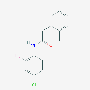 molecular formula C15H13ClFNO B5443898 N-(4-chloro-2-fluorophenyl)-2-(2-methylphenyl)acetamide 