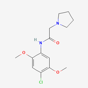molecular formula C14H19ClN2O3 B5443970 N-(4-chloro-2,5-dimethoxyphenyl)-2-(1-pyrrolidinyl)acetamide 
