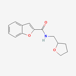molecular formula C14H15NO3 B5444037 N-(tetrahydro-2-furanylmethyl)-1-benzofuran-2-carboxamide 