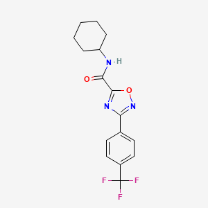 molecular formula C16H16F3N3O2 B5444137 N-cyclohexyl-3-[4-(trifluoromethyl)phenyl]-1,2,4-oxadiazole-5-carboxamide 