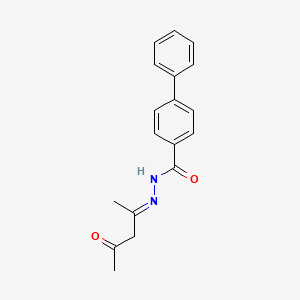 molecular formula C18H18N2O2 B5444139 N'-(1-methyl-3-oxobutylidene)-4-biphenylcarbohydrazide 
