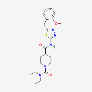 molecular formula C21H29N5O3S B5444140 N~1~,N~1~-diethyl-N~4~-[5-(2-methoxybenzyl)-1,3,4-thiadiazol-2-yl]piperidine-1,4-dicarboxamide 
