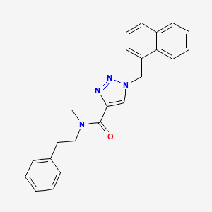 molecular formula C23H22N4O B5444165 N-methyl-1-(1-naphthylmethyl)-N-(2-phenylethyl)-1H-1,2,3-triazole-4-carboxamide 