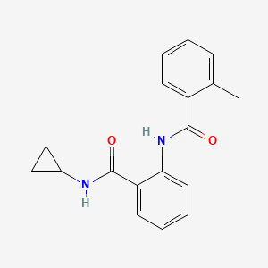 molecular formula C18H18N2O2 B5444261 N-{2-[(cyclopropylamino)carbonyl]phenyl}-2-methylbenzamide 
