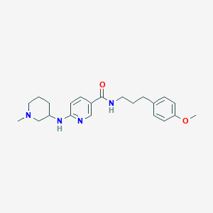 molecular formula C22H30N4O2 B5444322 N-[3-(4-methoxyphenyl)propyl]-6-[(1-methylpiperidin-3-yl)amino]nicotinamide 