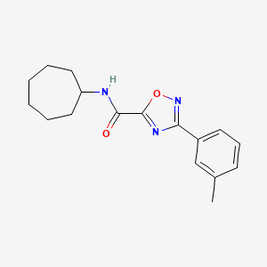 molecular formula C17H21N3O2 B5444383 N-cycloheptyl-3-(3-methylphenyl)-1,2,4-oxadiazole-5-carboxamide 