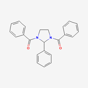 molecular formula C23H20N2O2 B5444440 1,3-dibenzoyl-2-phenylimidazolidine 