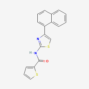molecular formula C18H12N2OS2 B5444450 N-[4-(NAPHTHALEN-1-YL)-13-THIAZOL-2-YL]THIOPHENE-2-CARBOXAMIDE 