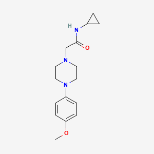 molecular formula C16H23N3O2 B5444465 N-cyclopropyl-2-[4-(4-methoxyphenyl)piperazin-1-yl]acetamide 